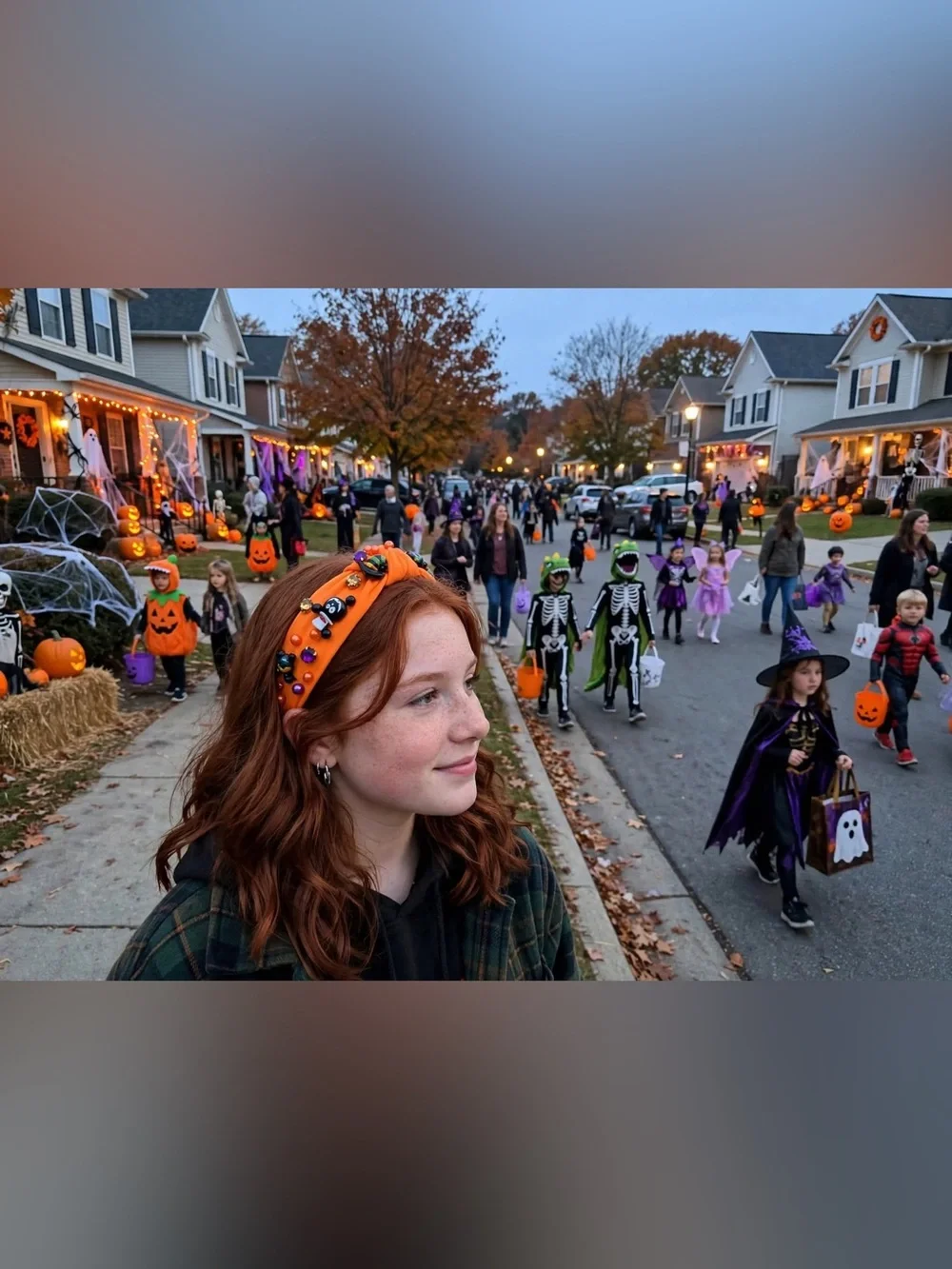 Ivyu Orange Embellished Halloween Headband
